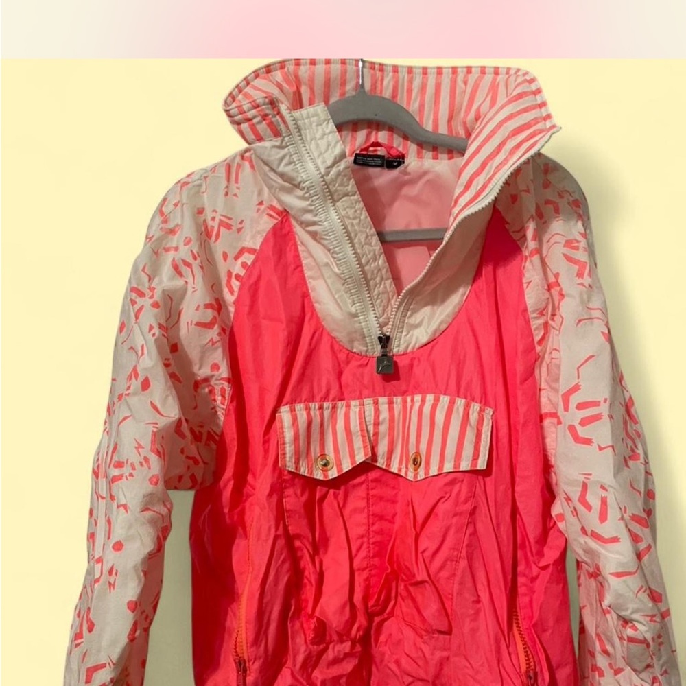 Pink and White Windbreaker Jacket